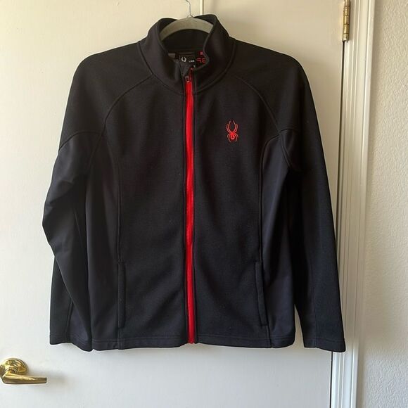 Spyder Men’s Constant Core Full Zip Jacket Size L GUC Black - Picture 1 of 7